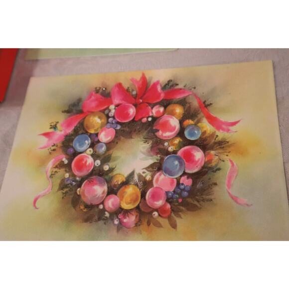 Vintage Christmas Cards Mica Sparkles Boxed Coronation - 18 Cards - Picture 4 of 7